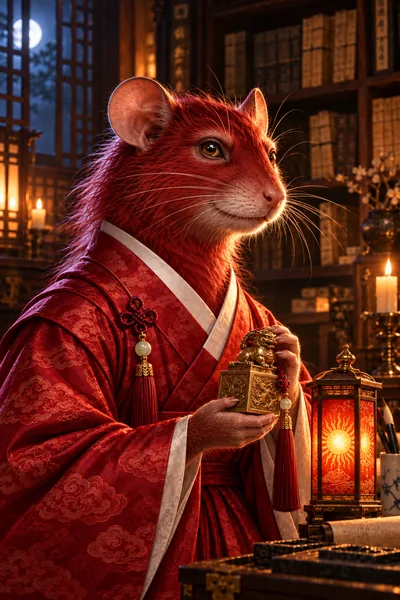 병자 붉은 쥐